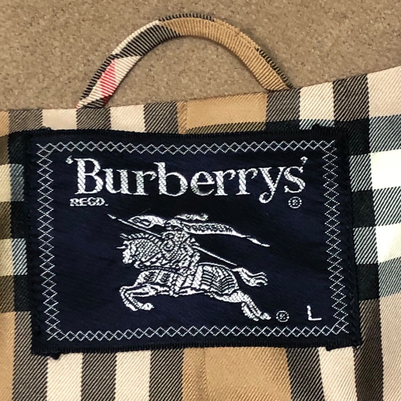 バーバリー REGD 90s カシミヤウールコート　チェックライナー バーバリーズ BURBERRYS 80-90S 英国製 ウールライナー付き 裏地ノバ