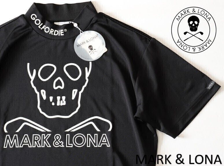 新品 未使用 MARK&LONA マーク&ロナ スカル ロゴ モックネック