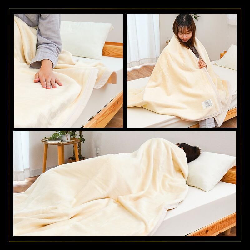 絹100％シルク毛布 シングル ブランケット インナーケット 6SA-1606IV MARWIL-DEMENAGEMENTS_CH