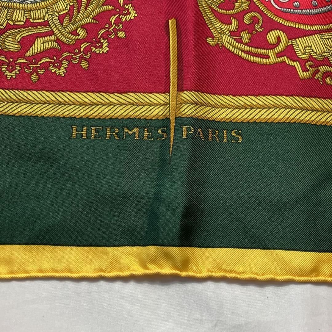 HERMES スカーフ カレ90 パリの紋章 緑 赤 グリーン レッド | boxyneo.fr