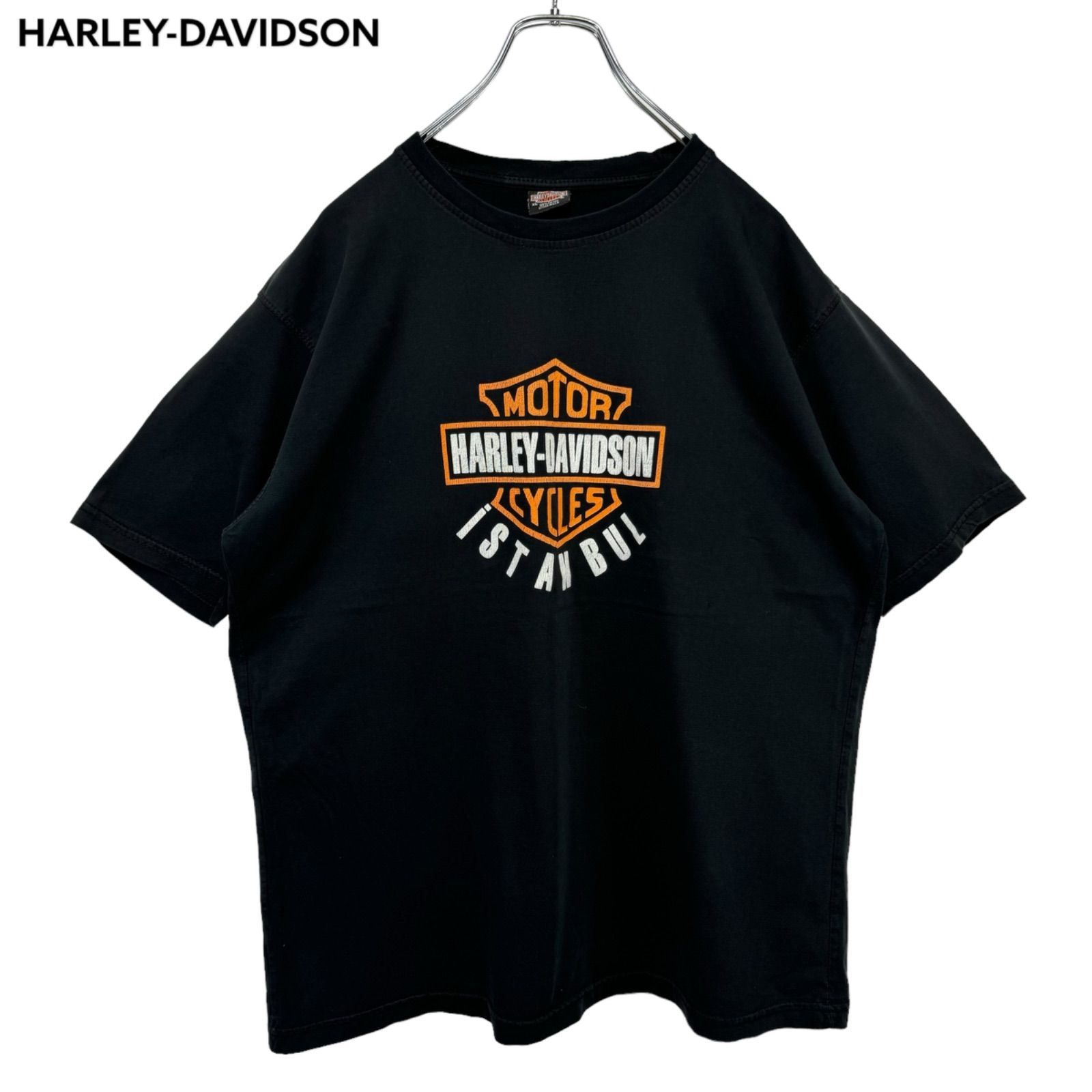 90s XL 希少 UK製 イギリス製 HARLEY-DAVIDSON Print T-shirt