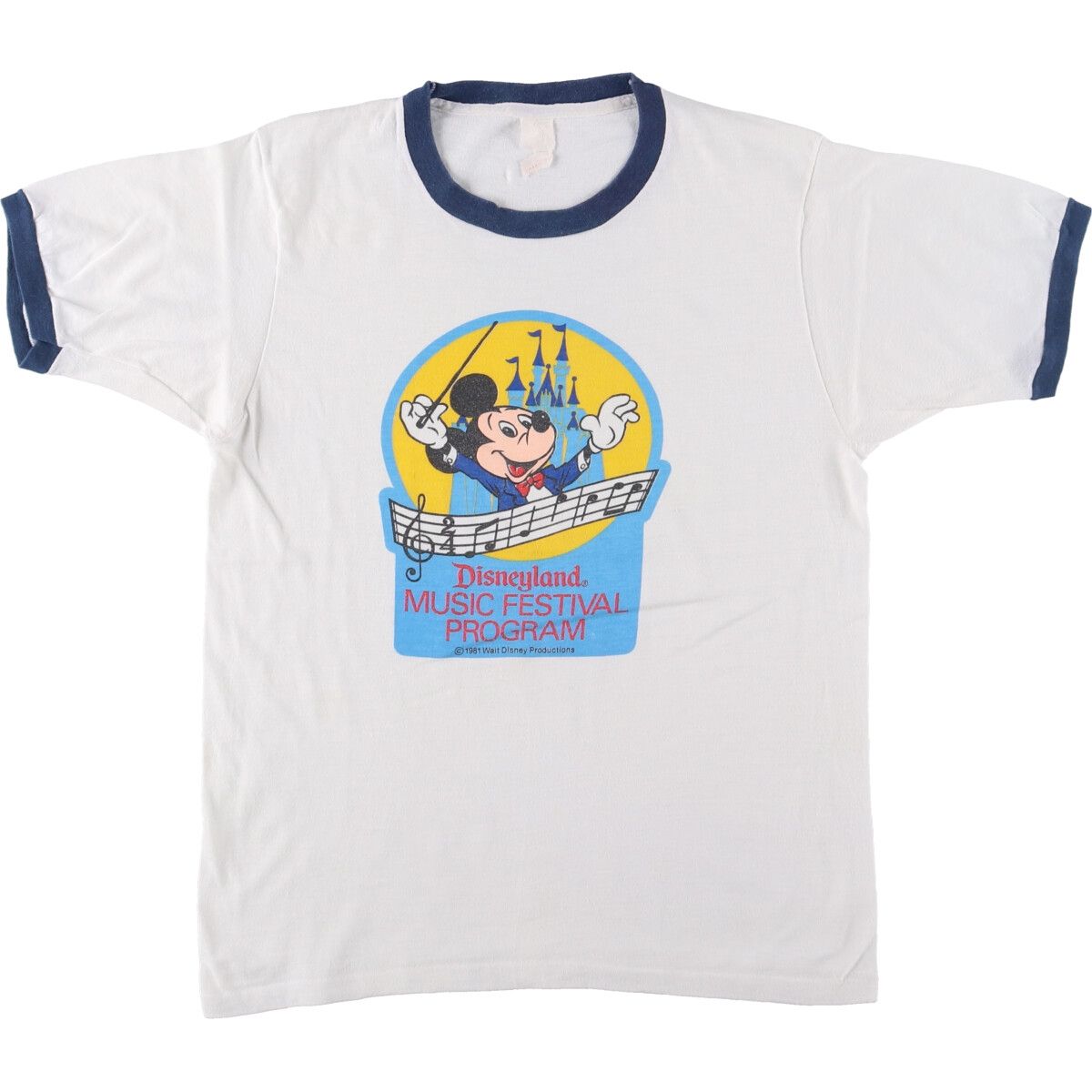 古着 ~90年代 MICKEY MOUSE ミッキーマウス リンガーTシャツ メンズS相当 ヴィンテージ|eaa548741