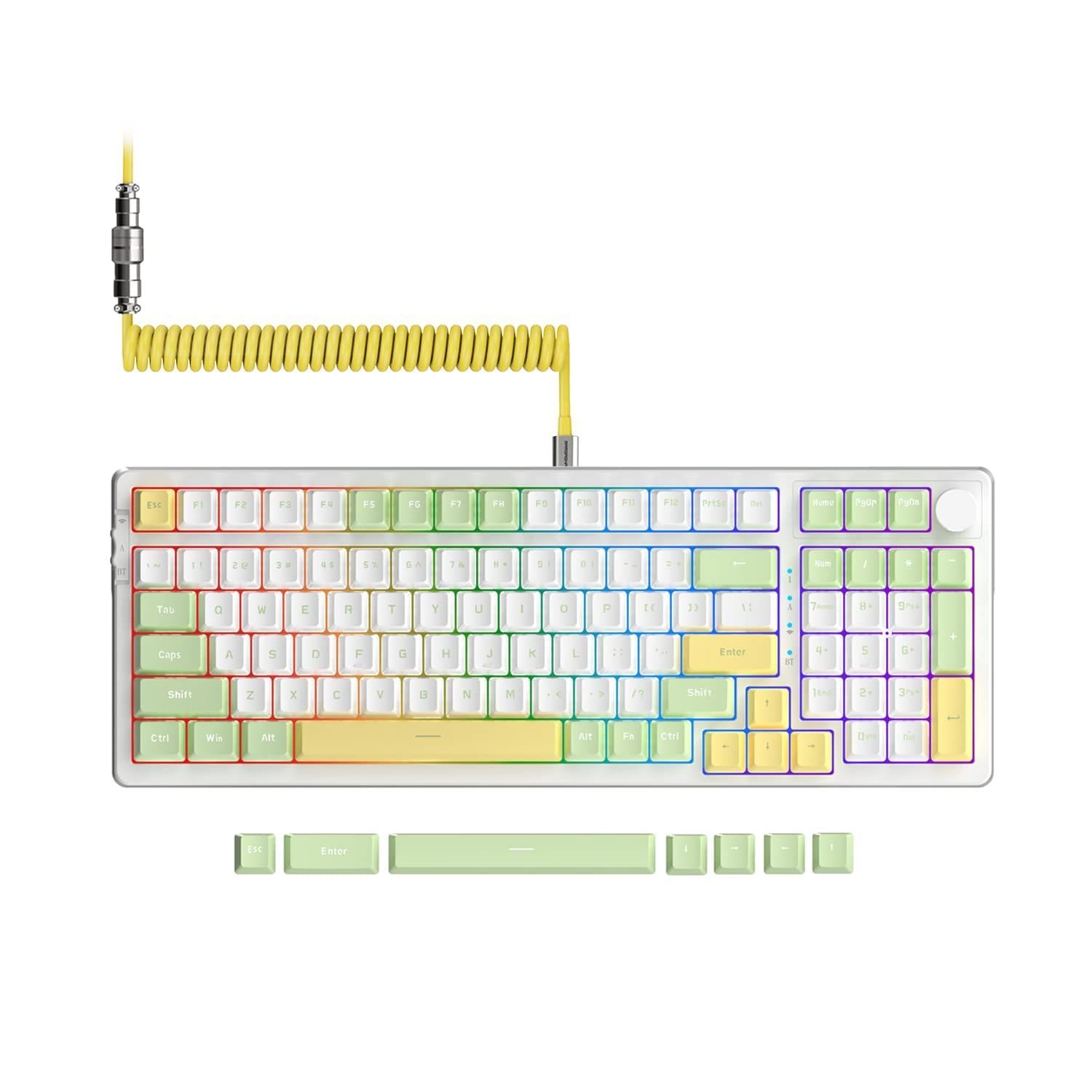 【色:小春日和ー赤軸】キーボード ホットスワップ対応 三つ接続モード：2.4G/