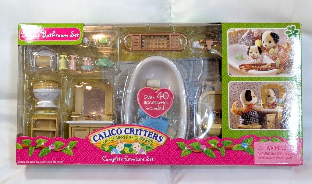エポック社 Calico Critters Deluxe Bathroom Set