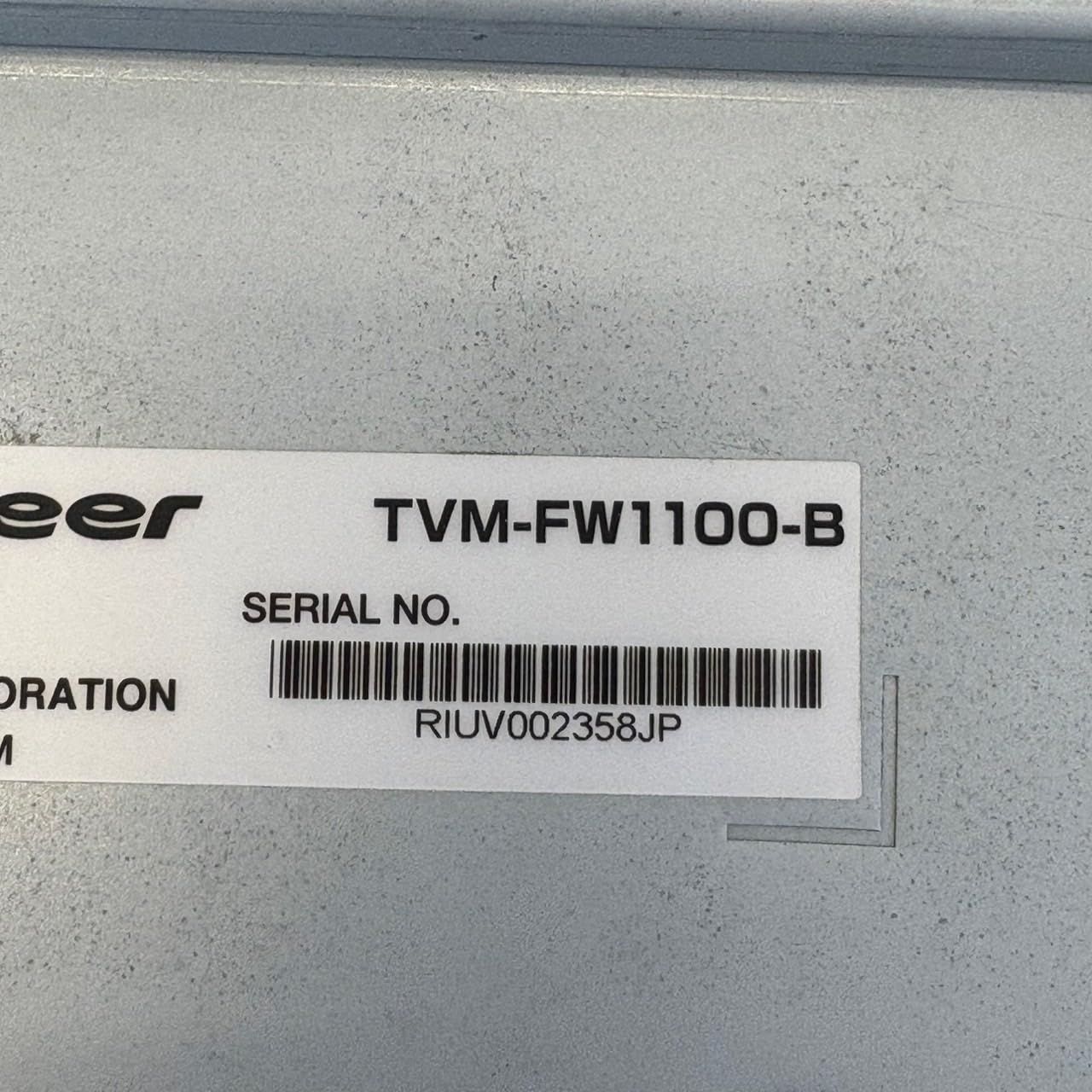 フリップダウンモニター TVM-FW1100-B