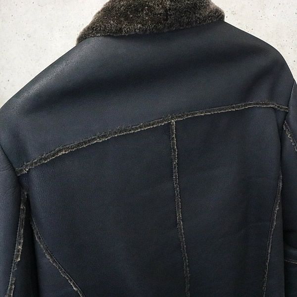 銀座店 ジョルジオアルマーニ ムートン ジップ ジャケット メンズ 52