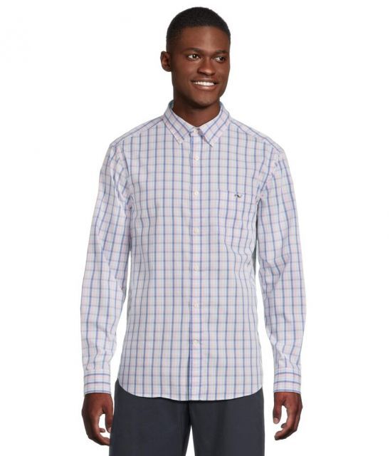 【送料無料】 ヴァインヤードヴァインズ メンズ シャツ トップス Sandie Plaid Perfect Wash Shirt Flamingo