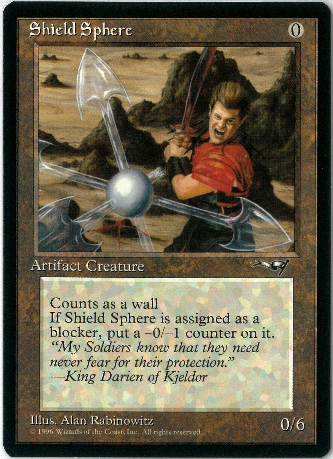 Gravity Sphere Signed サインド 英語版 MTG/英語版/Shield Sphere/アライアンス/Alliances/ALL - メルカリ