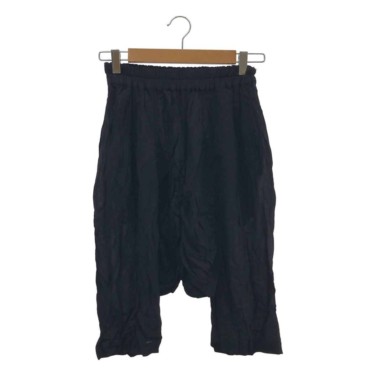 COMME des GARCONS COMME des GARCONS / コムコム | 2010SS | 染め加工 レーヨン ギャザー イージーパンツ | XS | ブラック | レディース