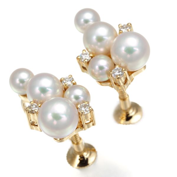 タサキ 田崎真珠 TASAKI ダイヤ 0.08ct ネックレス トップ K18 TASAKI