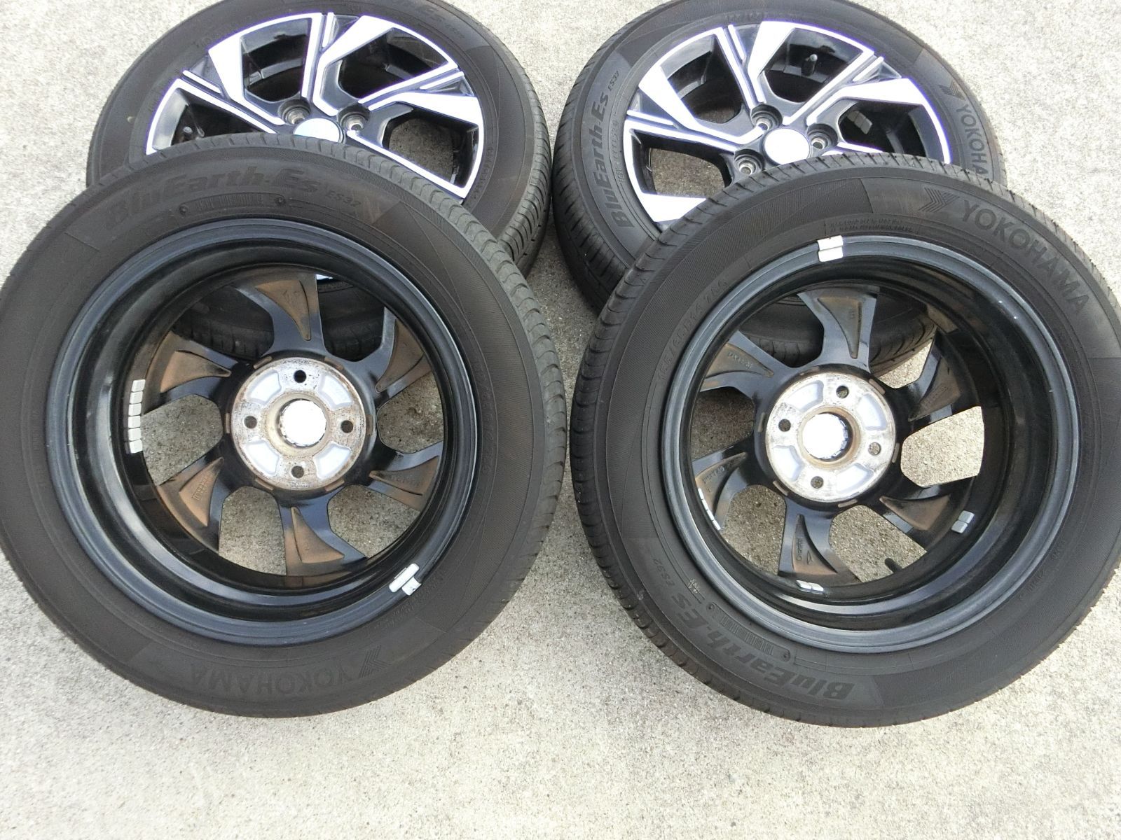 845 ダイハツ 純正 14インチ アルミホイール 14×4.5J 45 PCD100 ハブ径 約54mm 4穴 4本セット 155 65R14 製 タント 外し FFCRYSTALESIA_COM