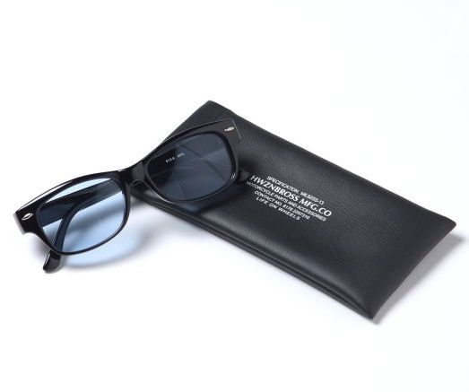 HWZNBROSS MFG.CO. サングラス 青いレンズ付き ケース付き HWZNBROSS MFG.CO. サングラス 青いレンズ付き ケース付き