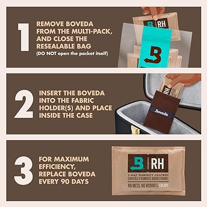 49% RH (Music/Food) Boveda brown Boveda 音楽 49-RH 2-ウェイ 湿度