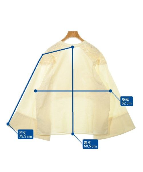 YOSHIYO ブラウス レディース ヨシヨ 中古　古着 YOSHIYO ヨシヨ ブラウス 4(XL位) 紺 【古着】【中古】の通販 by