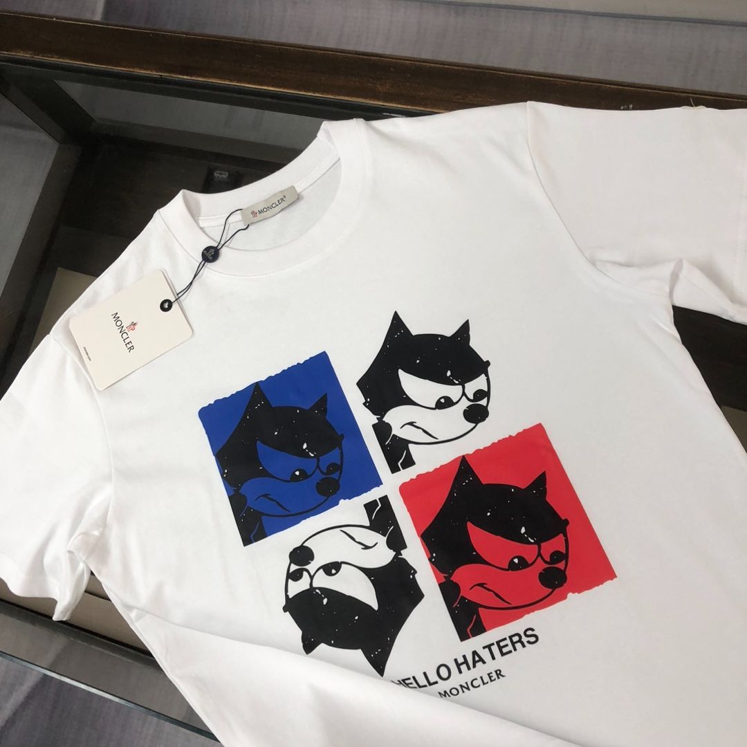 極美品］白 MONCLER モンクレール Tシャツ 新品 未使用 男女兼用 #M~2XL 犬の頭のプリント white W4 - メルカリ