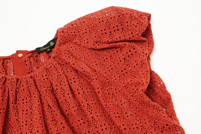 □美品□Drawer ドゥロワー エンブロダイリーレース ブラウス シャツ  