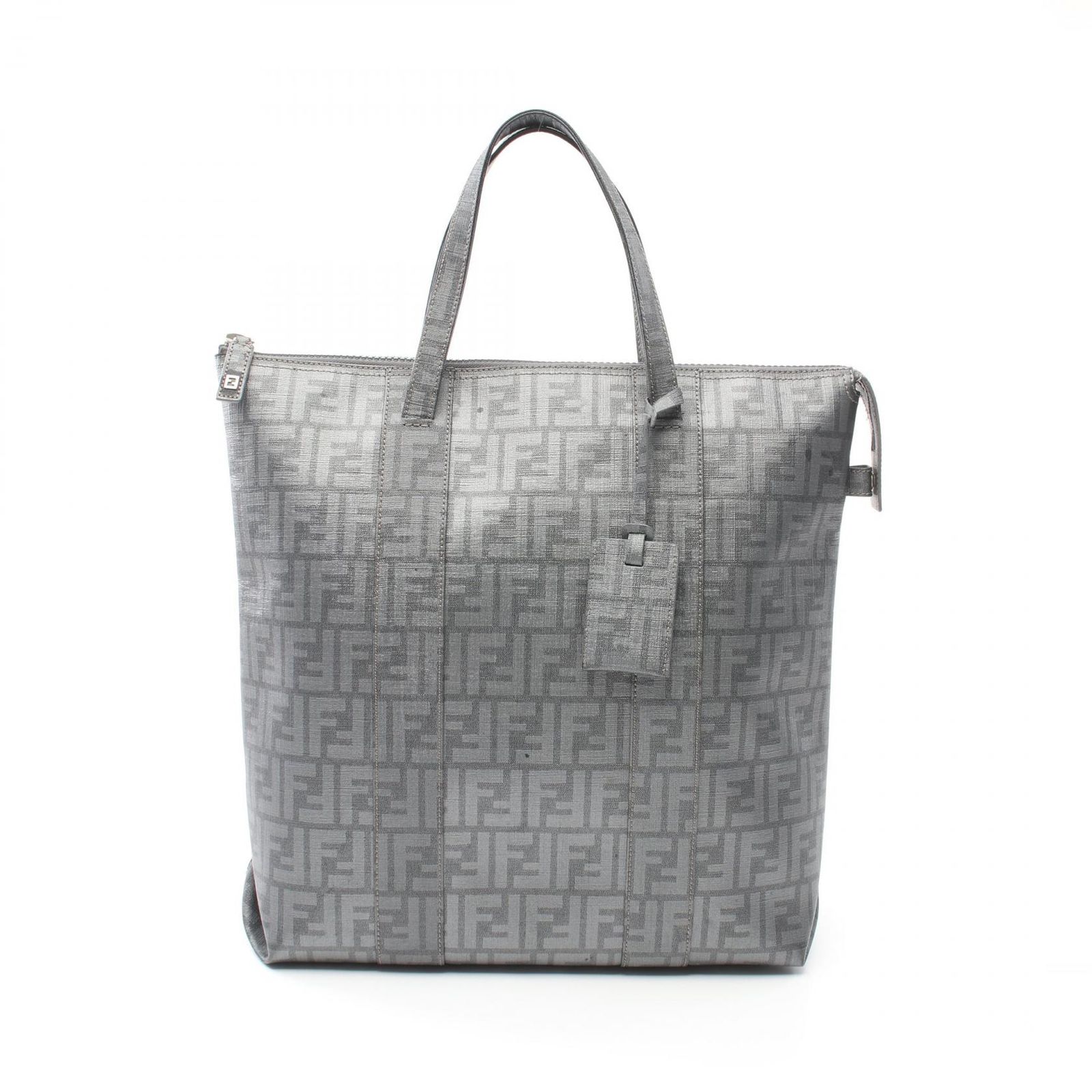 フェンディ FENDI トートバッグ ズッカ 7VA196-0ZD シルバー PVC フェンディ FENDI トートバッグ ズッカ 7VA196-0ZD シルバー PVC