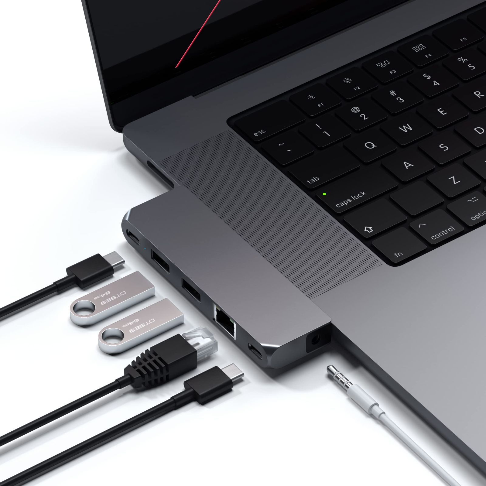 Satechi USB-C Proハブ ミニ 6-in-2 (スペースグレイ) USB4 USB-A