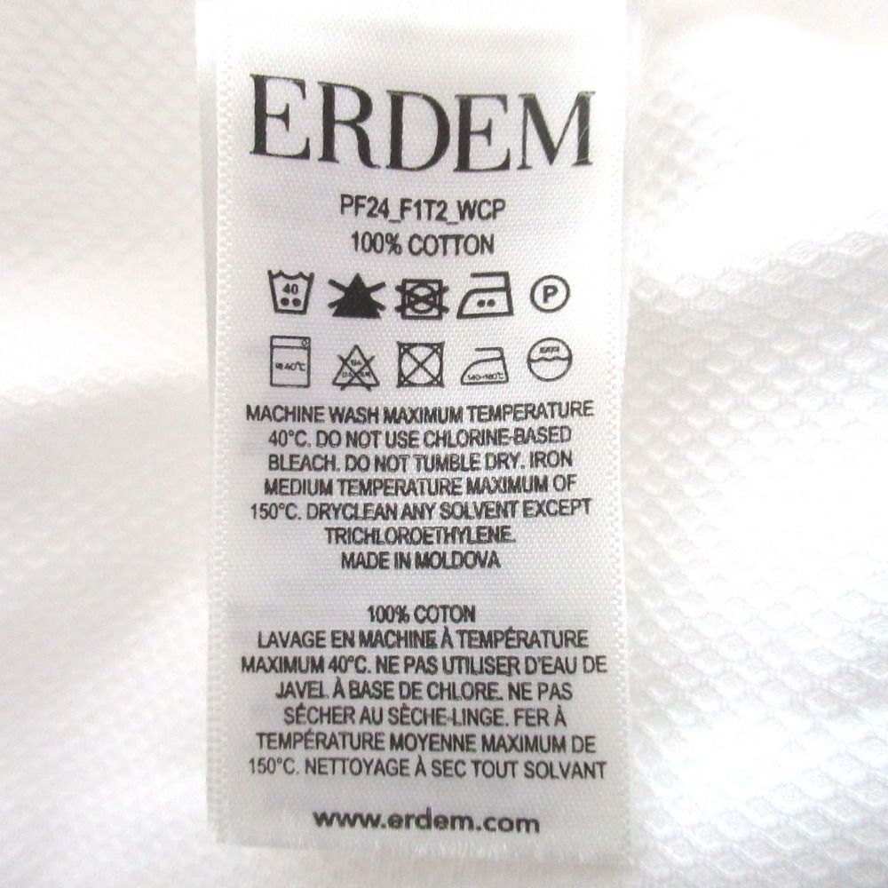 美品 24AW ERDEM アーデム ラッフルディテール ロングスリーブ ブラウス シャツ PF24_F1T2_WCP IT40 ホワイト レディース 古着 中古 美品 24AW ERDEM アーデム ラッフルディテール ロングスリーブ