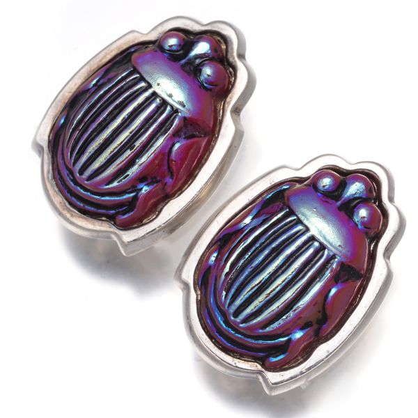 品 ティファニー イヤリング スカラベ ヴィンテージ シルバー 925 ファブリルグラス 177648