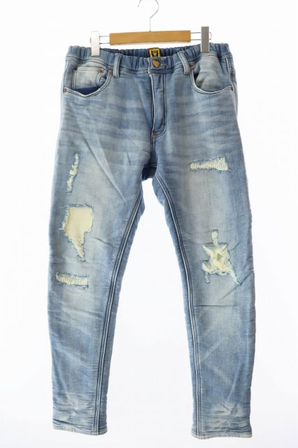 ヒューマンメイド HUMAN MADE RELAX DENIM PANTS ダメージ加工 リラックス デニム パンツ M ライトブルー ブランド古着ベクトル 中古 AA 241227