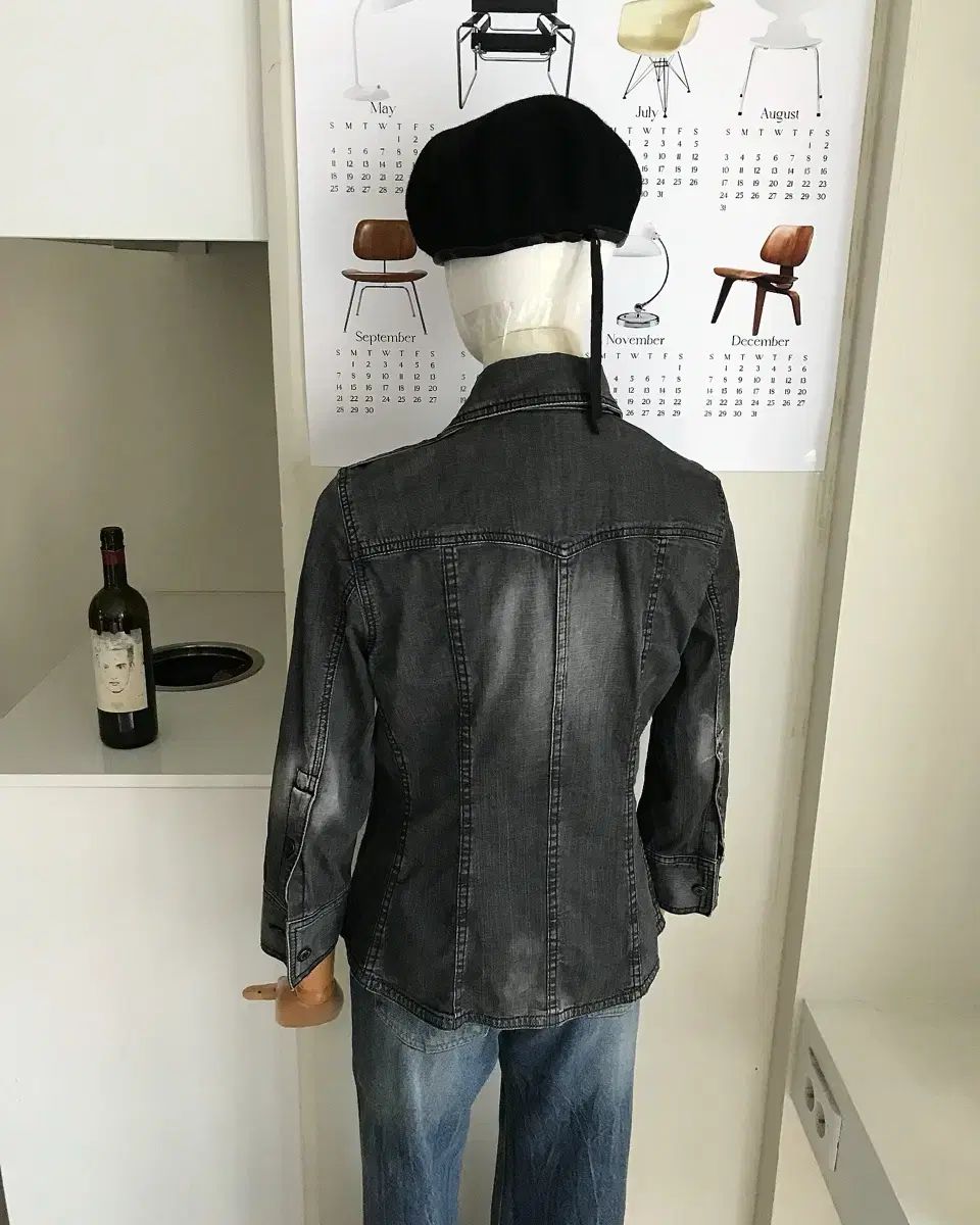  BURBERRY バーバリー ブラックデニム ウォッシュ デニムジャケット 長袖 シャツ ブラウス