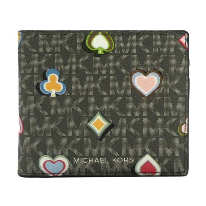 マイケルコース 二つ折り財布 小銭入れあり MICHAEL KORS COOPER MKシグネチャー 36F5LCOF3U OLIVE アウトレット メンズ