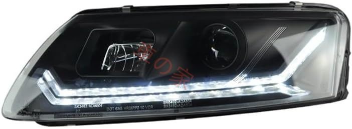 ヘッドランプ照明アセンブリ AUDI A6 C6 2005-2012 ヘッドライト A6L DRL ターンシグナル ハイビーム エンジェルアイ プロジェクターレンズ 自動車ヘッドライト照明 ペア 交換用 For 2005-2008 user