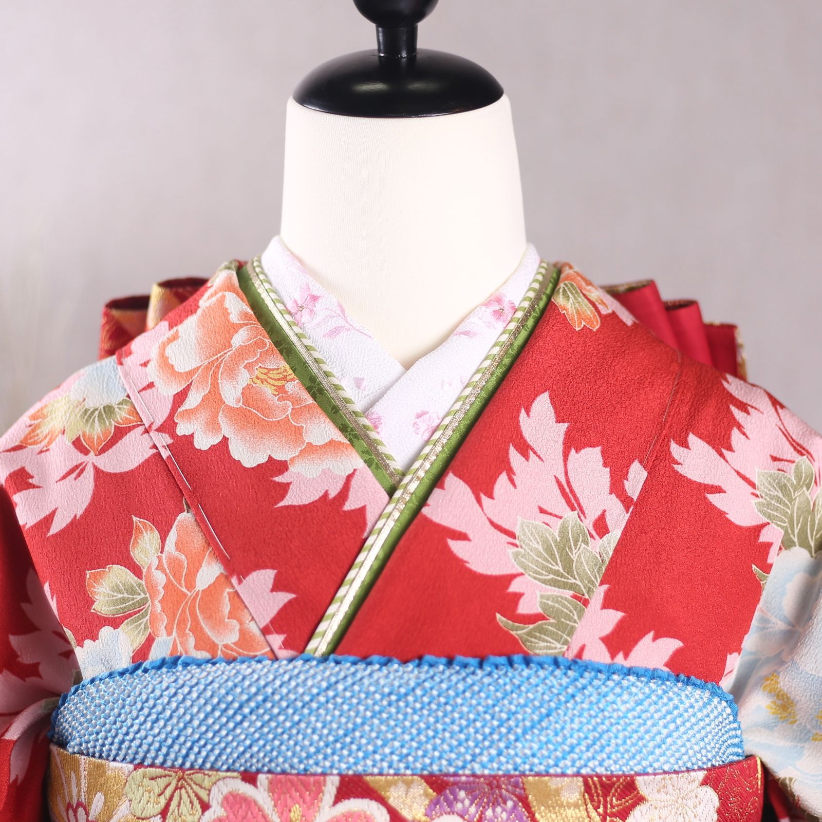 振袖フルセット 振袖セット 振袖 S～Mサイズ 中古 朱赤×ヴィンテージ