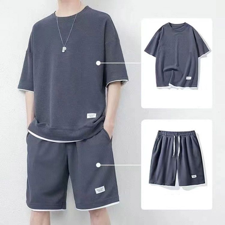 メンズ 2点セット 半袖Tシャツ ハーフパンツ ショートパンツ
