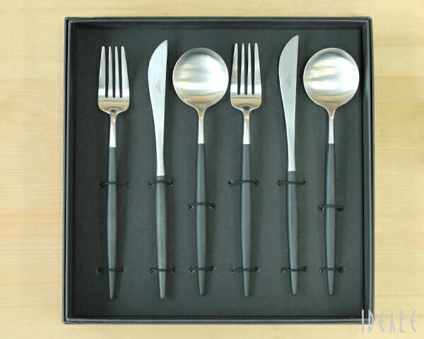 新品 クチポール ゴア ブラック ディナー6点セット（ナイフ