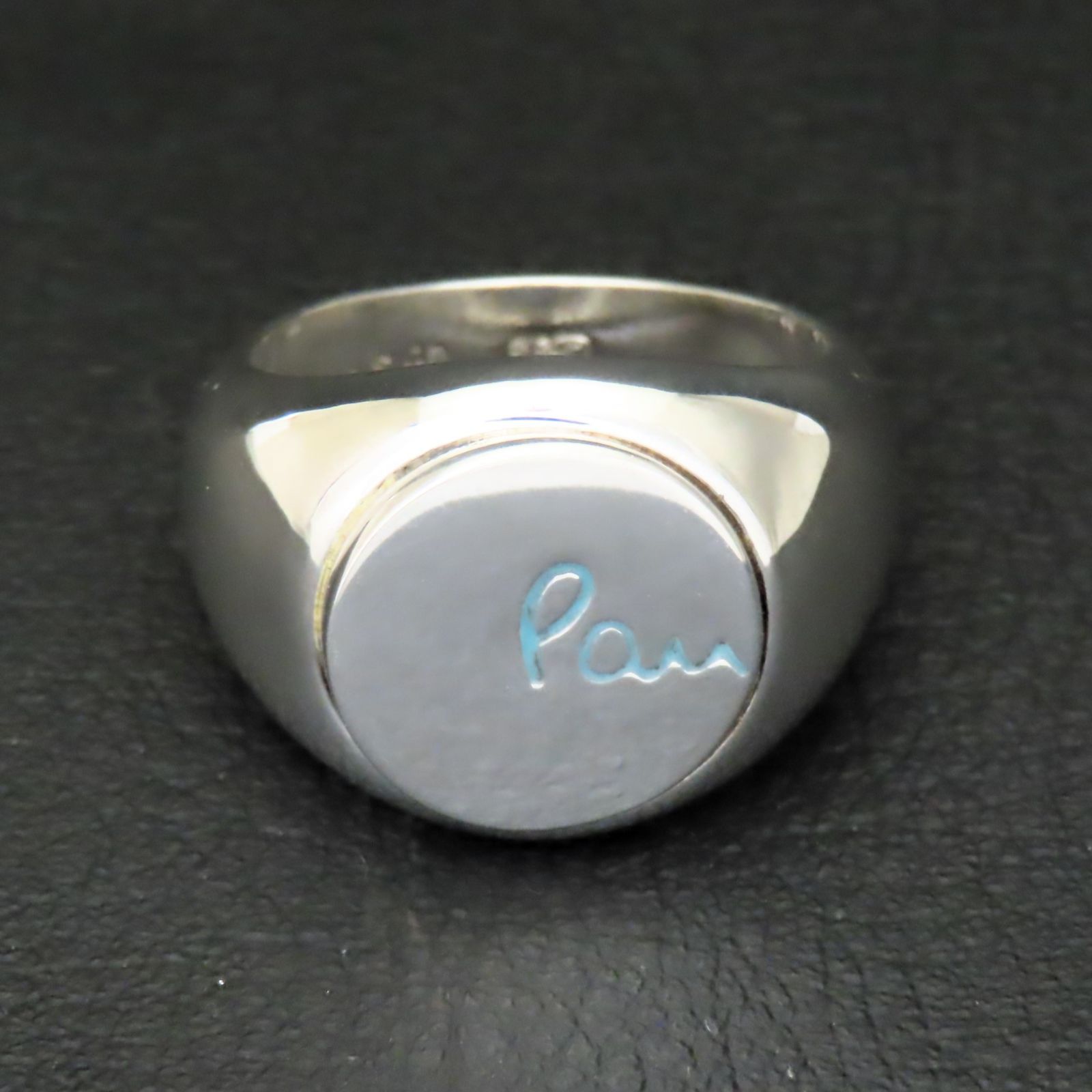 新品同様 美品 Paul Smith ポールスミス 丸型印台 リング 指輪 メンズ 
