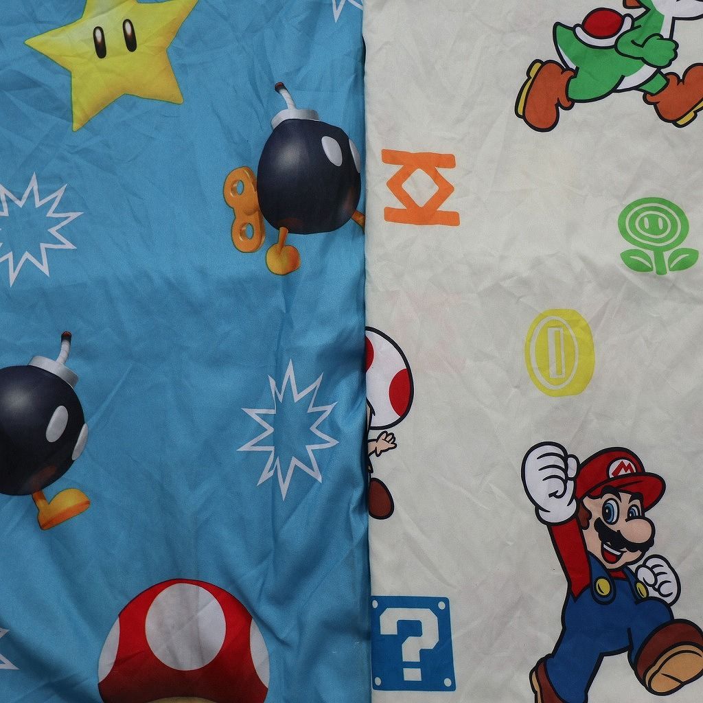 古着卸 まとめ売り 雑貨 ベッドシーツ 布 生地 リメイク マリオ 6枚