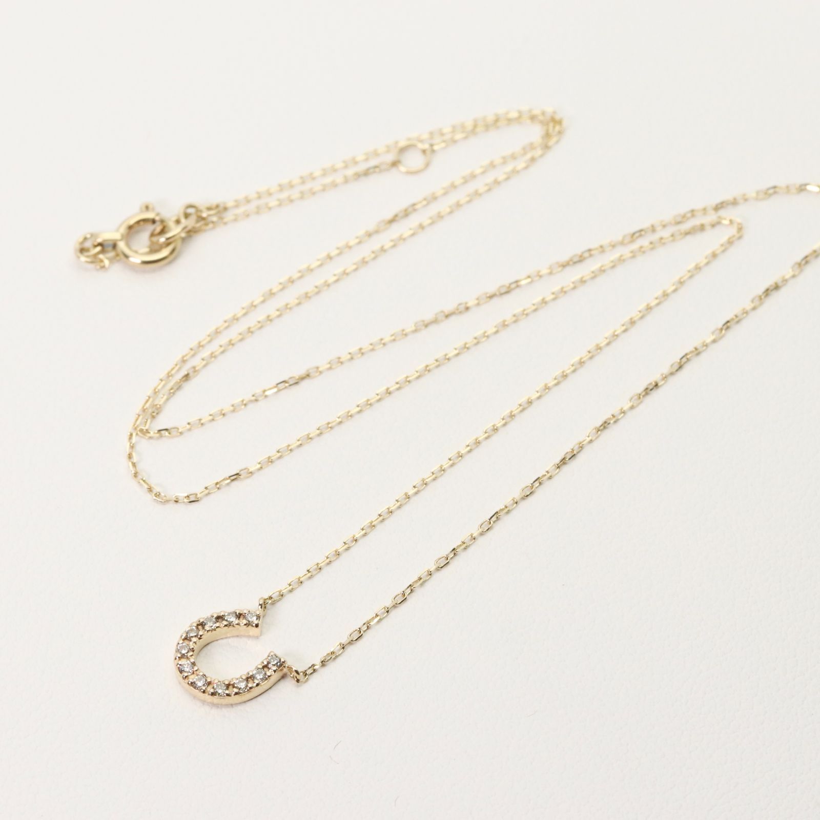 ４℃　ホースシュー　K10ネックレス DIAMOND HORSESHOE NECKLACE(2JN1059)K10 ネックレス｜スター