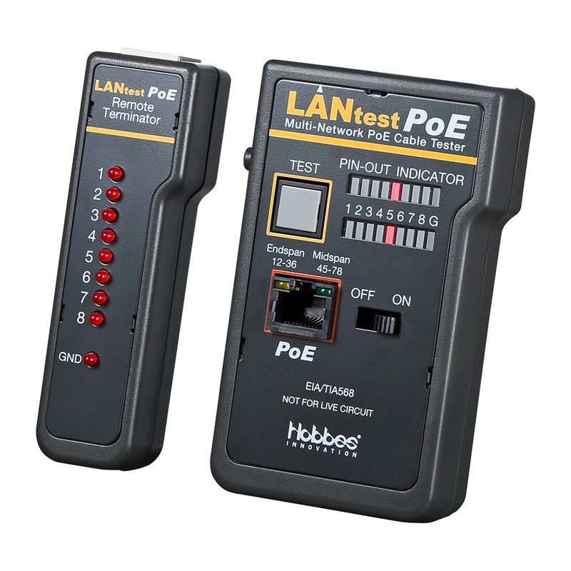 サンワサプライ ケーブルの導通 断線 結線ミスが簡単にわかる PoE対応のLANケーブルテスター LAN-TST5 W0099F