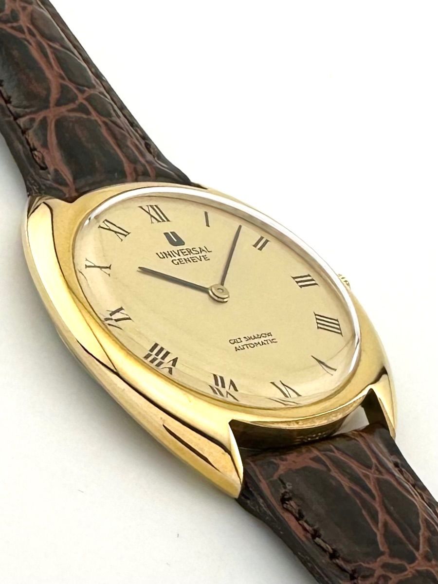 UNIVERSAL GENEVE 566101 ギルトシャドウ ローマ 自動巻き時計 OH済み 