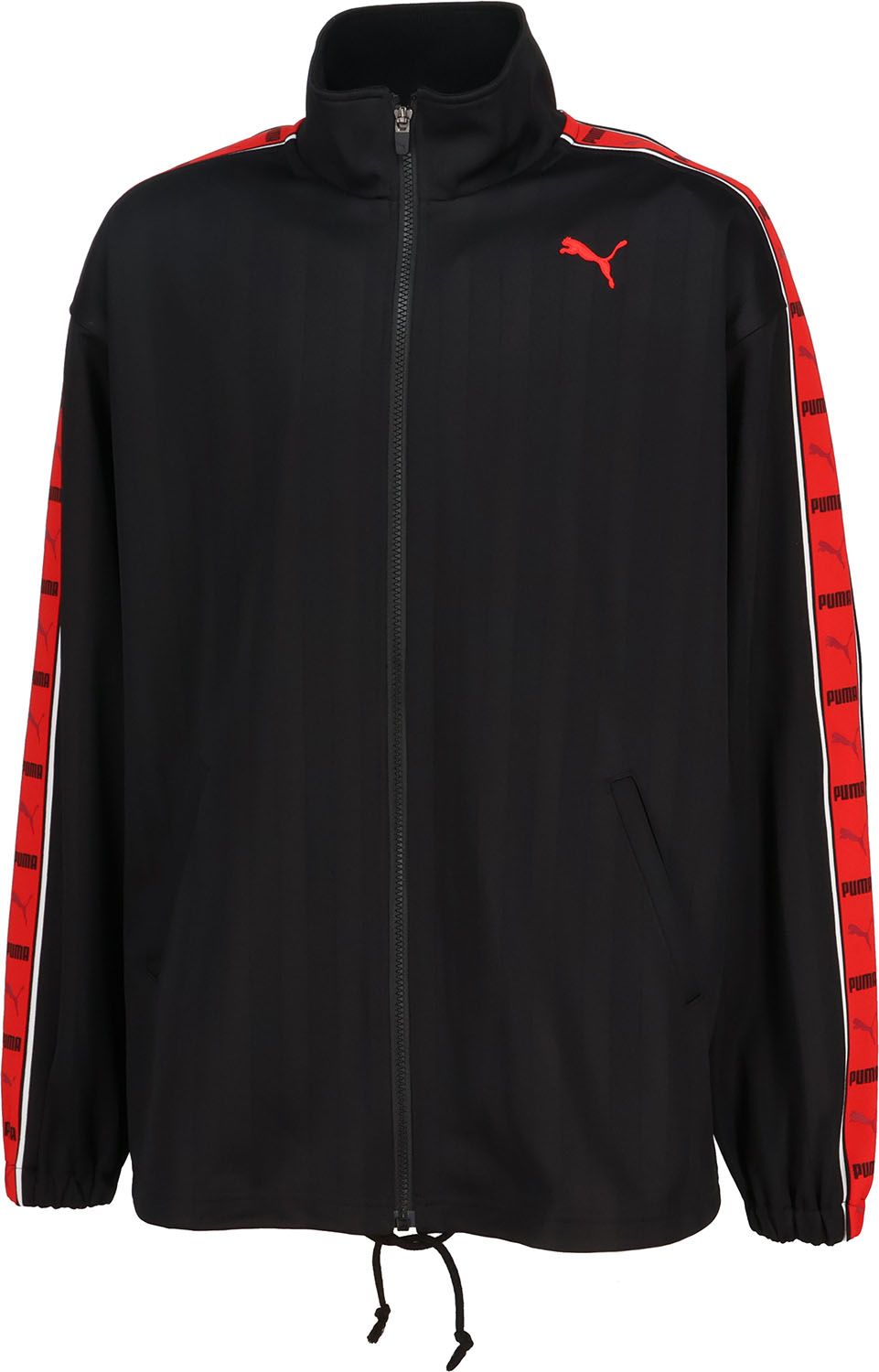 プーマ PUMA シャドウ ストライプ SHADOW STRIPE ニットジャケット メンズ アウター ジャージ トレーニングウェア ロゴ セットアップ ポケット 部屋着 527754 01 PUMABLACK-FORALLT