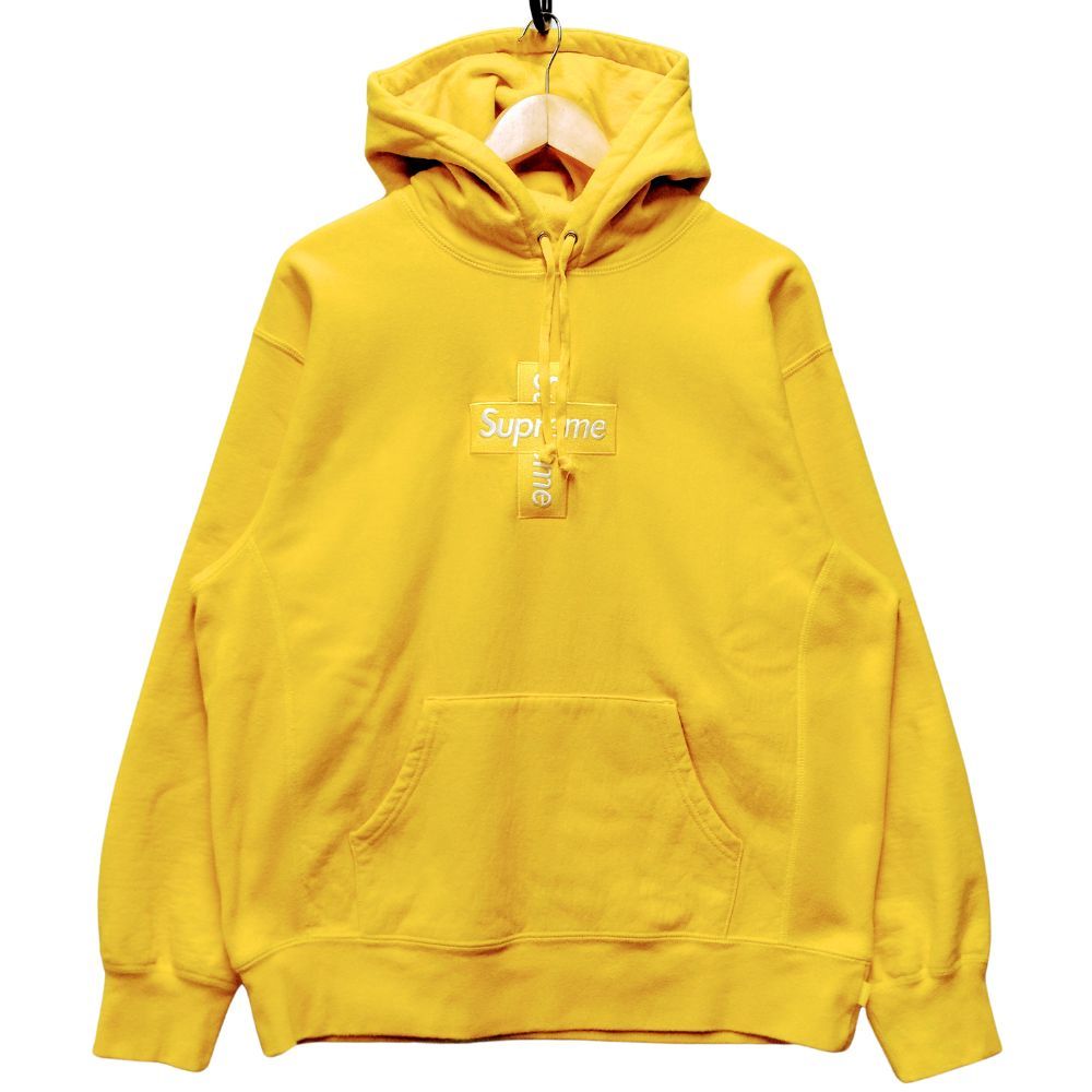 SUPREME シュプリーム Cross Box Logo Hooded Sweatshirt クロスボックスロゴ スウェット パーカー イエロー サイズM  正規品 / 34869 - メルカリ