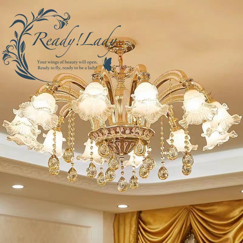 フランス アンティーク エンパイヤ ガラスドロップ シャンデリア 1灯