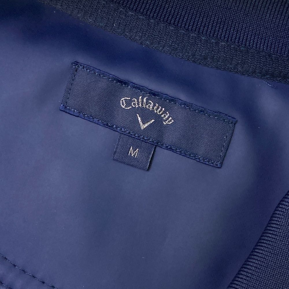 サイズ：M CALLAWAY キャロウェイ  ラミネート ダブルジップ ジャケット  ネイビー系 [240101478530] ゴルフウェア メンズ ストスト サイズ：M CALLAWAY キャロウェイ ラミネート ダブルジップ