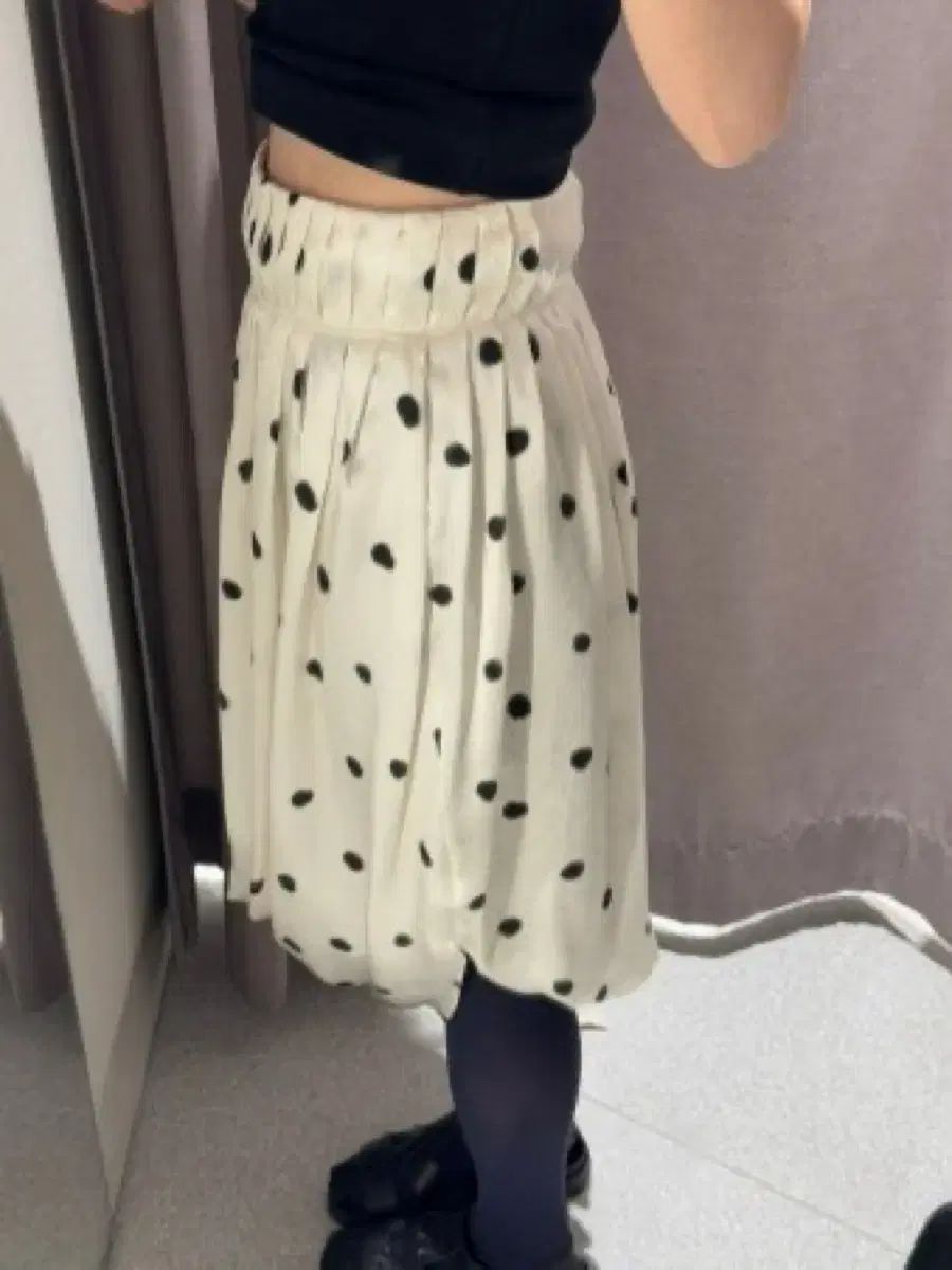 ZARA ザラ ポルカ ドット ミディ スカート s 納品