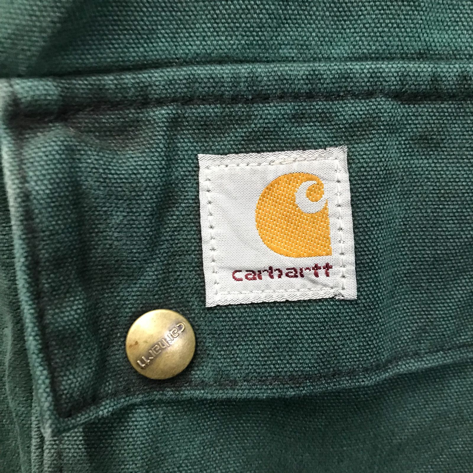 廃盤 レア 80???90s VINTAGE USA製 Carhartt ダックジャケット 緑色