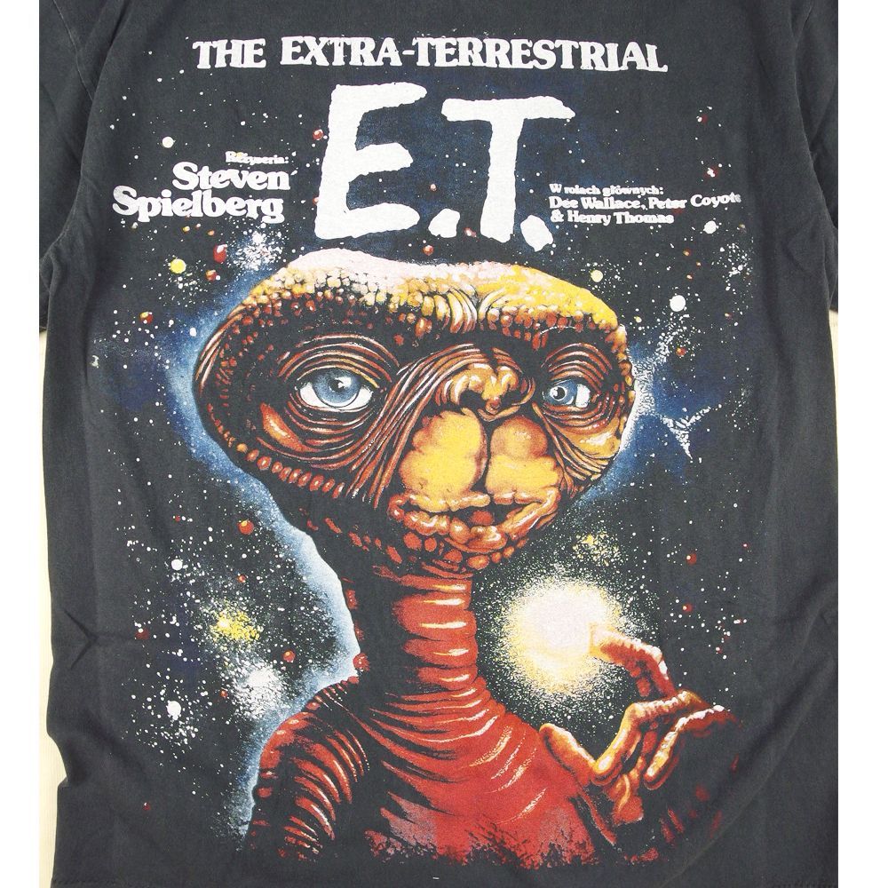 233 ET Tシャツ 半袖 USA 1982年 アメリカ SF映画 ムービーT ブラック 