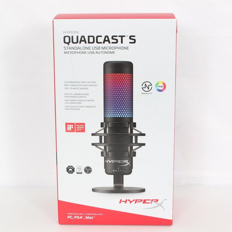 【限定品】 HyperX QuadCast S HMIQ1S-XX-RG G スタンドアロンマイク ハイパーエックス 本体
