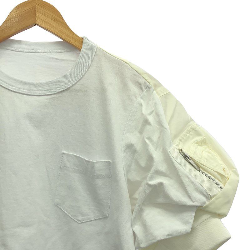 sacai / サカイ | 2022SS | Nylon Twill Mix T-Shirt カットソー | 2