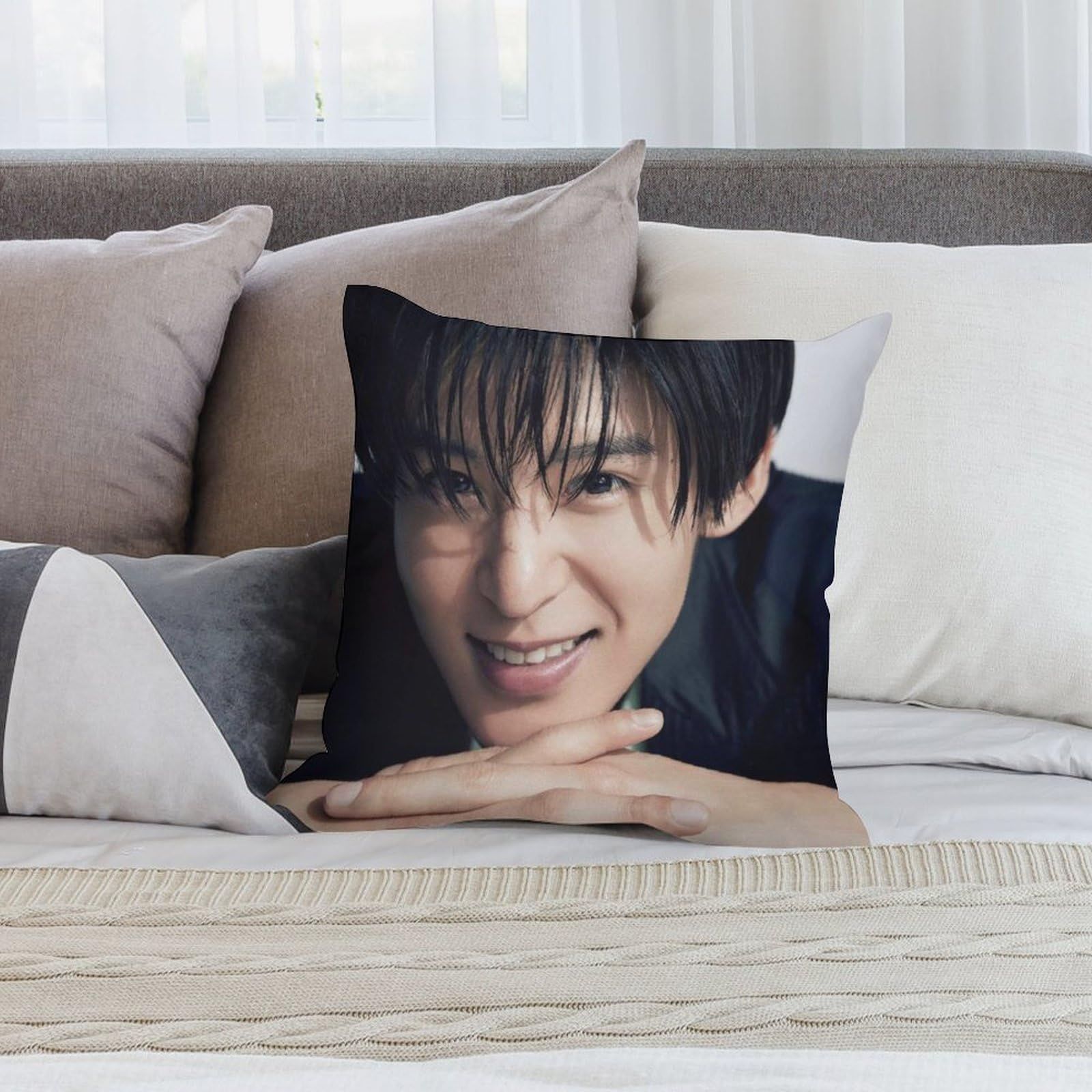 クッションカバー 目黒蓮 座布団 -カバー スノーマン 可愛いおしゃれ