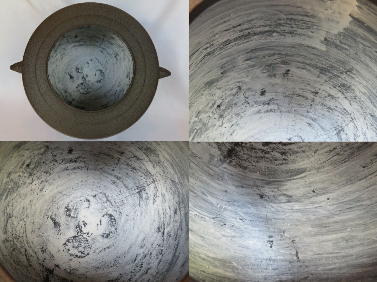 九月◇特売品）釜師 金森吉左作 浜松文 肩衝釜 風炉用 茶道具