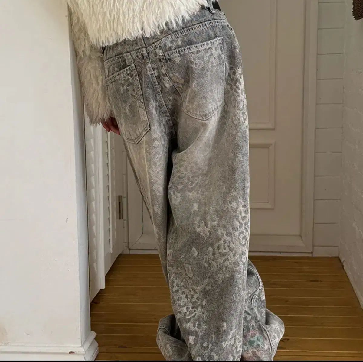 OOTJ トジェ レオパード グレー デニムパンツ