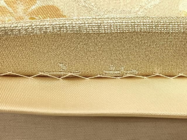 平和屋着物◎六通柄袋帯 唐織 籬花文 金糸 正絹 逸品 CAAW3278qv