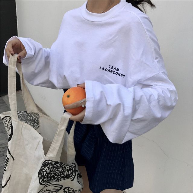 韓国ファッション ロンt ロンティー レディース tシャツ 長袖 韓国 - メルカリ